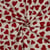 Tissu Toile Polycoton canvas enduit aspect lin Coeurs Rouge sur fond Naturel