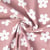Tissu Jersey Coton Lola fleurs Blanc sur fond Violine