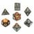 7 dés pour JDR Chessex - Gémini - Cuivre, acier et blanc