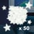 50 étoiles 3D lumineuses