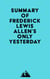 Summary of Frederick Lewis Allen's Only Yesterday
