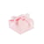 10 boites festonnées et ruban satin - rose - 7 x 3,5 cm