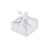 10 boites festonnées et ruban satin - blanc - 7 x 3,5 cm