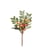 Décorations - Branche de buis enneigée, baies rouge, or et paillettes or - 17 cm