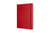 Carnet - 19 x 25 cm - Moleskine- 192 pages lignées - couverture rigide - rouge écarlate