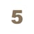 Chiffre Gomille - Medium - Naturel - 8 x 0,6 x 8 cm