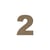 Chiffre Gomille - Medium - Naturel - 8 x 0,6 x 8 cm