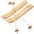 Lot de 3 paires de mini skis avec bâtons Créativ Company - Bois - 11 cm