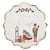 Lot de 8 assiettes « Joyeux Noël » Christmas Story - Carton - Crème, Vert et Or - Ø22,5cm