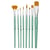 Lot de 8 pinceaux manche court Pébéo - Poils synthétiques