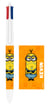 Stylo bille 4 couleurs BIC - Minions orange - Noir, bleu, vert, rouge - Pointe moyenne