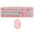 Pack sans fil clavier + souris Mobility Labs - Pure Color - Rose