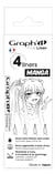 Lot de 4 fine liners - Graph'it - Noir - Manga