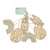 Lot de 6 supensions en bois - Lapins fleurs - Créalia enfants