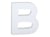 Lettre B majuscule - carton blanc - 12 cm