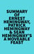 Summary of Ernest Hemingway, Patrick Hemingway & Sean Hemingway's A Moveable Feast