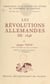 Les révolutions allemandes de 1848 - D'après un manuscrit et des notes d'Ernest Tonnelat
