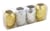pack 4 rubans bolduc- 10m - or/argent