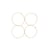 Boucles d'oreilles créoles x4 - 40 mm - Acier inoxydable doré - Créalia