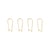 Boucles d'oreilles dormeuses x4 - 33 mm - Acier inoxydable doré - Créalia