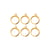 Boucles d'oreilles dormeuses rondes x6 - Acier inoxydable doré - Créalia