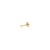 Boucles d'oreilles clous x4 - 4 mm - Acier inoxydable doré - Créalia