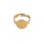 Bague ajustable plateau - 12 mm - Acier inoxydable doré - Créalia