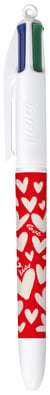 Stylo Bic 4 couleurs - Exclu Cultura décor "Coeur Rouge"