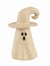 Support à décorer Décopatch - Bougeoir fantôme avec chapeau Halloween - 9 x 8 x 14 cm - Papier mâché