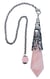 Pendule Pointe Quartz Rose et Métal argenté vieilli Design Witch