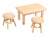 Mini table en bois et 2 tabourets Rayher