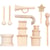 Lot de mini accessoires jouets Créativ Company - Bois - 2 à 5,5 cm 