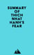 Summary of Thich Nhat Hanh's Fear
