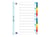 Lot de 12 intercalaires Oxford - A4 - Carton