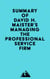 Summary of David H. Maister's Managing The Professional Service Firm