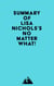 Summary of Lisa Nichols's No Matter What!