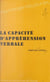 La capacité d'appréhension verbale