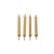 Lot de 12 bougies Patisdecor - Or