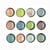Graine Créative - Magnet époxy mini Ø12mm Printemps 12 pièces