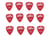 12 médiators nylon 0.71 rouge - Shiver