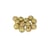 12 perles en bois - paillette or - 1,6 cm