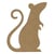 Support à décorer rat debout Gomille - 13 x 16 cm - Médium
