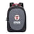 Sac à dos 3 compartiments Stade Toulousain - Polyester - 32x45x16cm - Noir & rouge