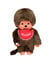 Peluche Monchhichi - garçon bavoir rouge - Bandai