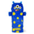 Trousse ronde 1 compartiment Legami - Bleue et jaune - Monstre