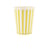 Lot de 6 gobelets Artyfêtes - Mix&Match - Jaune et blanc - 255 ml