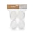 Lot de 4 œufs de Pâques en plastique blanc- 7,4x7,4x10 cm - Créalia