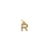 Pendentif lettre R - Acier inoxydable doré - Créalia