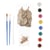 Kit boucles d'oreille en bois à peindre - Créalia