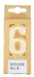Bougie chiffre 6 Kim'Play - Doré